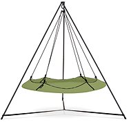 Swing Hangout Pod SET green (black ropes and stand) - Hammock