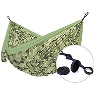 Hammock, Hammock for two Camping camo Forest + Slap strap (SET) - Hammock