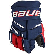 Bauer Supreme M3 S23 JR Junior, dark blue-red-white, 10", BA25 - Hockey Gloves
