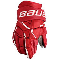 Bauer Supreme Mach S23 INT Intermediate, červené, 13", BA25 - Hockey Gloves