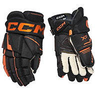 CCM Tacks XF JR Junior, black-orange, CCM25 - Hockey Gloves