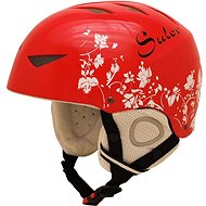 Sulov Air, red gloss - flower - Ski Helmet
