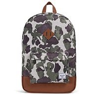 Herschel Heritage Frog Camo / Tan Synthetic Leather - City Backpack