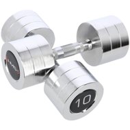 Chrome plated dumbbells HMS CHD10 2 x 10 kg - Dumbell Set