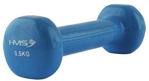 Cast iron dumbbell covered with vinyl HMS 0,5 kg - Dumbell