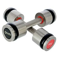 Chromed professional dumbbells HMS PREMIUM HH06 2 x 6 kg - Dumbell Set