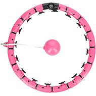 FH07 růžová masážní hula hoop obruč se závažím a počítadlem HMS - Hula Hoop