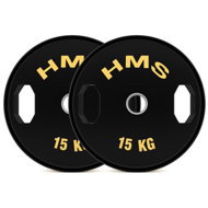 HMS Set of rubberized Olympic discs TOG15 2 × 15 kg - Gym Weight