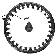 HHW12 plus size black massage hula hoop with HMS weights - Hula Hoop
