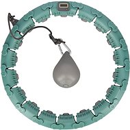 FH03 Green massage hula hoop with weights and counter home - Hula Hoop