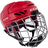 CCM Fitlite 3DS Combo JR, Red, Junior, 49-57cm - Hockey Helmet