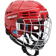 Bauer Prodigy Combo YTH, red, Children, 48-53cm - Hockey Helmet
