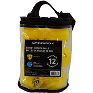 Winnwell balls 12 pieces yellow, Soft - Ball Hockey Ball