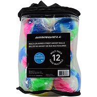 Winnwell Balls Multicolour 12 pieces Mix, Medium - Ball Hockey Ball