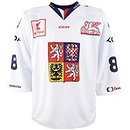 CCM National jersey with advertising white Pastrňák, Senior, L - Jersey