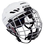 CCM Fitlite 3DS Combo YTH, White, Children's, 47-55cm - Hockey Helmet