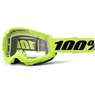 100% Speedlab Strata 2 Goggle Neon Yellow Clear Lens - Cycling Glasses