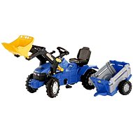 Farmtrac blue with tow and front loader - Pedal Tractor 