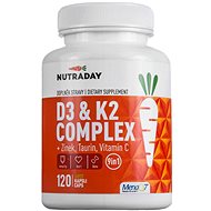 Nutraday D3 & K2 Complex, 120 rostlinných kapslí - Multivitamin