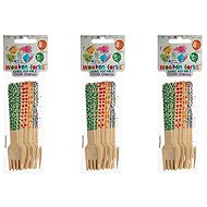 Intertan SA Tessera Wooden forks for children 14 cm, 3 × 8 pcs - Camping Cutlery