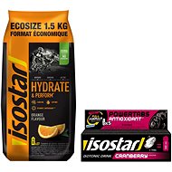 Isostar Hydrate & Perform Powder, 1500g, Orange + Cranberry - Kit