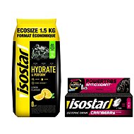 Isostar Hydrate & Perform Powder, 1500g, Citron + Cranberry Tabs - Food Supplement Set