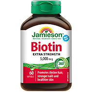 Jamieson Biotin 5000 mcg 60 kapslí - Vitamin B