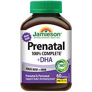 JAMIESON Prenatal Complete with DHA 60 Capsules - Dietary Supplement