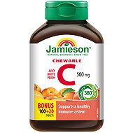 JAMIESON Vitamin C 500 mg Peach 120 Tablets - Vitamin C