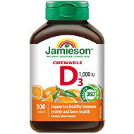 JAMIESON Vitamin D3 1000 IU Orange 100 Tablets - Vitamin D3