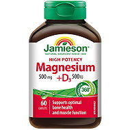 JAMIESON Magnesium 500mg + Vit D3 500 IU 60 Tablets - Magnesium