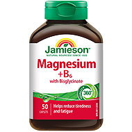 JAMIESON Magnesium + B6 with Bisglycinate 200mg 50 Tablets - Magnesium