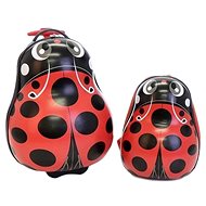 Children's suitcase with backpack T-class 3927, 25l + 15l (Ladybug-red) - Children's Lunch Box