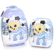 Child suitcase with backpack T-class 4120 , 25l + 15l (skier-blue) - Children's Lunch Box