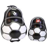 Child suitcase with backpack T-class 4156 , 25l + 15l (soccer ball-white-black) - Suitcase