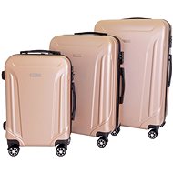 Set of 3 suitcases T-class 796, M, L, XL, ABS, TSA lock (champagne) - Case Set