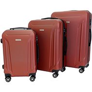 Set of 3 T-class 796 suitcases, M, L, XL, ABS, TSA lock (maroon) - Case Set