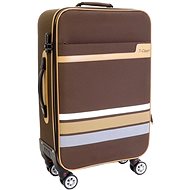 T-class 321, size. L, TEXTILE, (brown), 70 x 42 x 24 -30cm - Suitcase