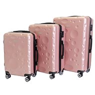 Set of 3 T-class 628 suitcases, (pink) TSA lock, size M, L, XL - Case Set