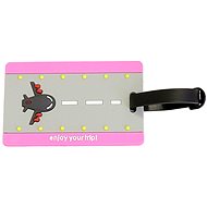 T-class address label (pink) AD3 10x6,5 cm - Luggage Tag