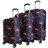 Set of 3 T-class suitcase covers (flamingos) - Luggage Cover