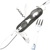 JKR Multifunctional knife with folding cutlery, green - Multitool 