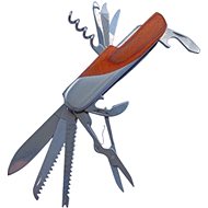 JKR Multifunction knife, 14 functions, red wood - Multitool 