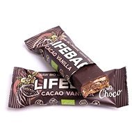 LIFEFOOD Lifebar InChoco tyčinka vanilková s kakaovými boby RAW BIO - Raw tyčinka