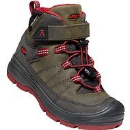 Keen Redwood Mid WP Y steel grey/red dahlia EU 36/222 mm - Trekingové topánky