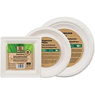 Intertan SA Set of sugar cane plates (23 cm + square + 26 cm) 3 × 10 pcs - Plate