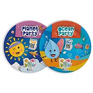 Intertan SA Tessera Paper cup for children 23 cm Drop & Ray, 2 × 8 pcs - Plate