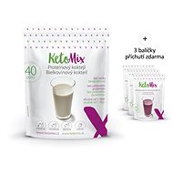 KETOMIX Protein shake Chocolate, vanilla and strawberry 1200 g (40 servings) - Protein drink