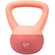 ACRA Soft PVC Kettlebell 1 kg, pink - Kettlebell