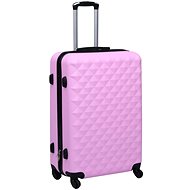 SHUMEE Shell suitcase on wheels, pink, ABS, XL - Suitcase